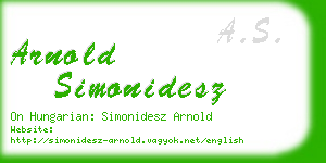 arnold simonidesz business card